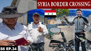 CROSSING INTO SYRIA S06 EP.34 | Jaber Nassib Jordan to Syria Border | MIDDLE EAST MOTORCYCLE TOUR