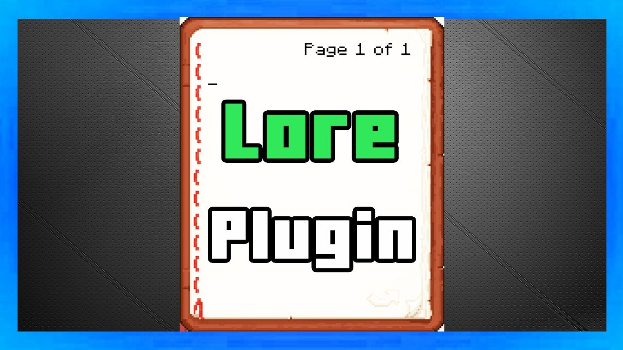 Lore - Minecraft Plugin - Create books that are given to 