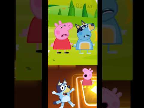 Peppa pig with Bluey funny - tilesHop gameplay #viral #games #shorts#kids