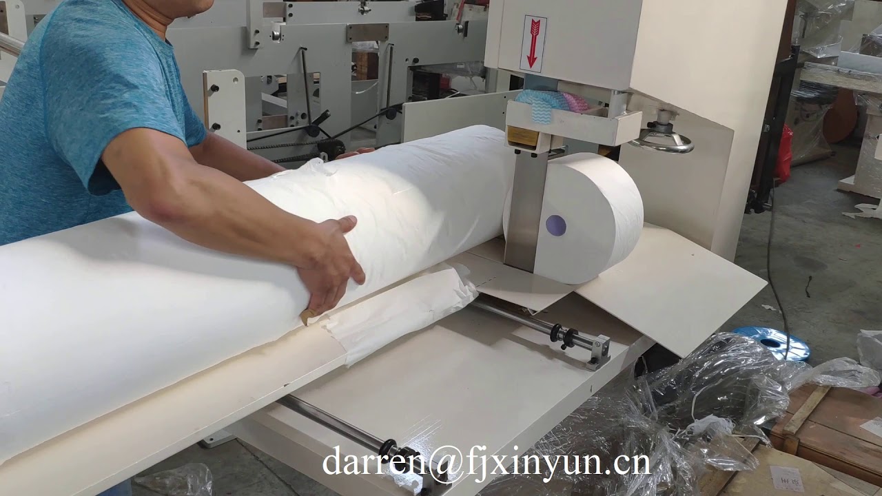 Low cost JRT jumbo roll toilet paper cutting machine - YouTube