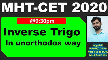Inverse Trigo MCQs_In Unorthodox way