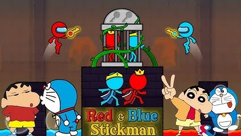 Ep. 22 | Red vs Blue stickman game | noob vs pro vs hacker vs god game | red and blue animation game