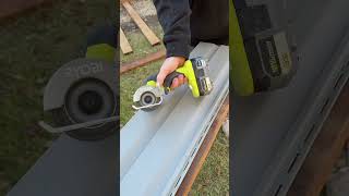 Ryobi HP Brushless 3' cutoff saw out from his van#tools