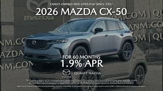 Sports Performance 2026 Mazda CX-50 | 1.9% APR Financing Now Available at Quality Mazda Albuquerque