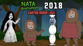 Kompilasi Kartun Horor Lucu Kuntilanak, Pocong, Genderwo - Nata Animation 2018