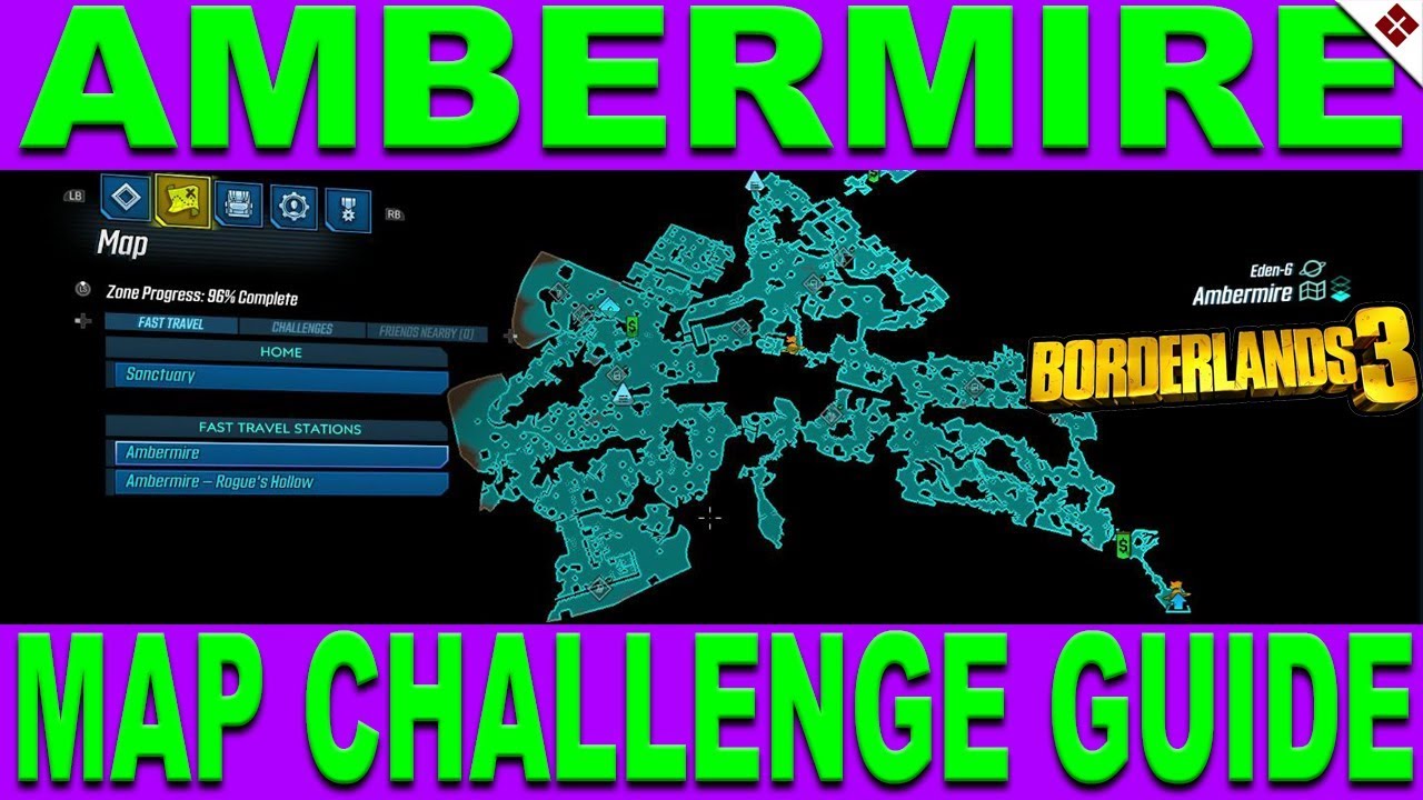Borderlands 3 Ambermire Challenge Guide on Eden 6 with Eridian Writings YouTube