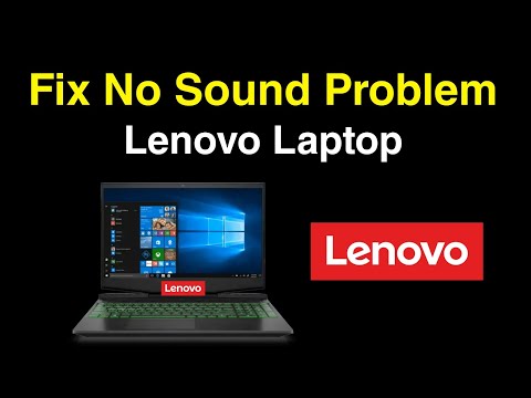How to fix Lenovo laptop no sound problem Windows 10