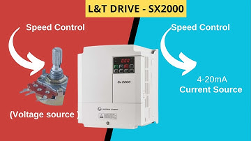 L&T sx2000 vfd speed control from 02 sources (pot-meter & current )|| AO 4-20mA || Motor Parameters