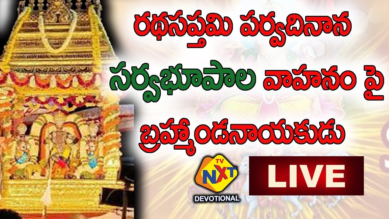 Ratha Saptami Special Sarvabhoopala Vahanam live from tirumala I TVNXT Devotional