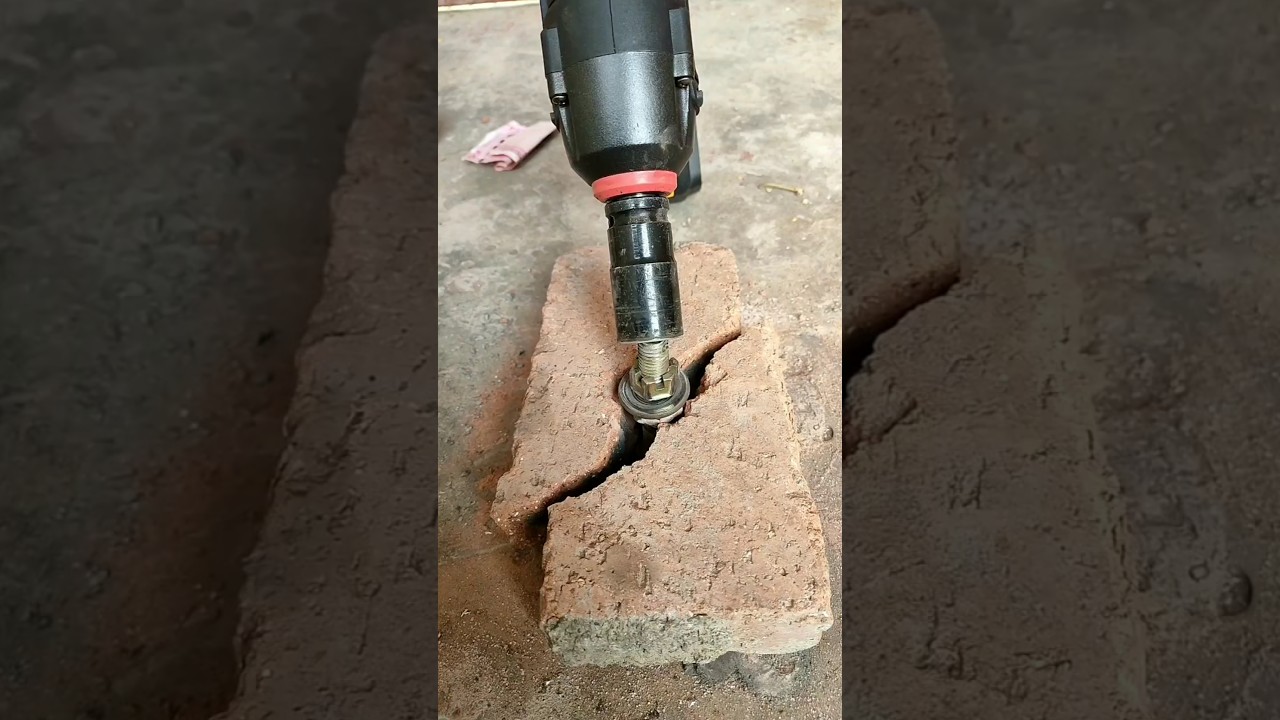 When I tightened the nut and bolt into the brick, 😁
