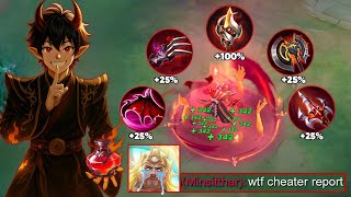 DYRROTH PERFECT RED LIFESTEAL CHEAT DAMAGE BUILD! The Best Abnormal Tutorial To Dominate!? - MLBB