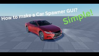 How to make a Car Spawner GUI (ROBLOX STUDIO) Tutorial 2025