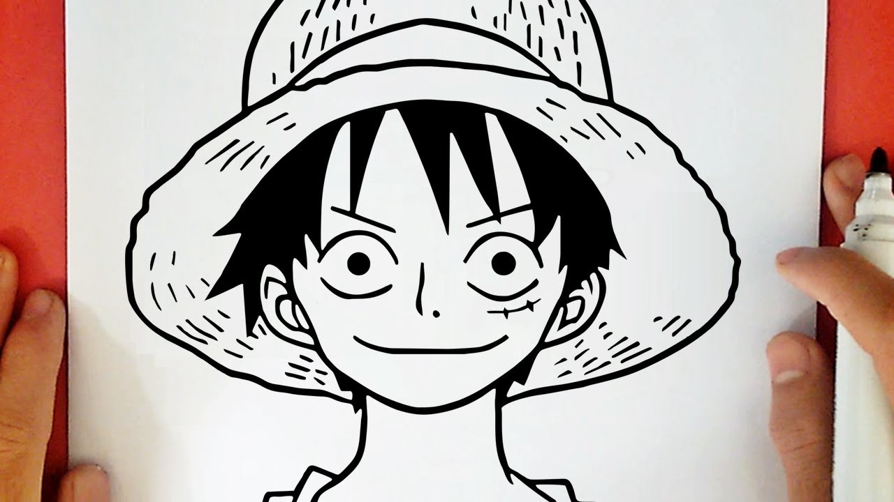 Como DESENHAR o LUFFY (ONE PIECE), Cómo DIBUJAR a LUFFY ONE PIECE