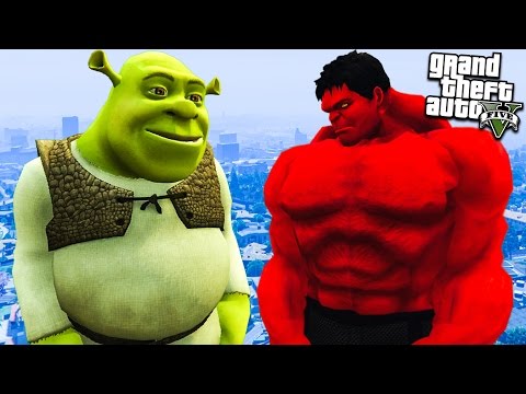 ГТА 5 МОДЫ ШРЕК VS КРАСНЫЙ ХАЛК! 68 ОБЗОР МОДА В GTA 5! ЭКСПЕРИМЕНТЫ В ГТА! ВИДЕО ИГРЫ С МОДАМИ!