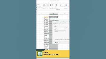 Data validation in Excel #shorts #viral #youtubeshorts #exceltips SLF35