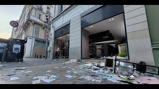 Émeutes : magasins pillés, vitrines brulées... À Marseille, la ville sous le choc après une nouve…