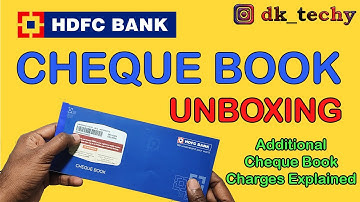 UNBOXING HDFC Bank Cheque Book 2021 | Cheque Book Request | HDFC Bank