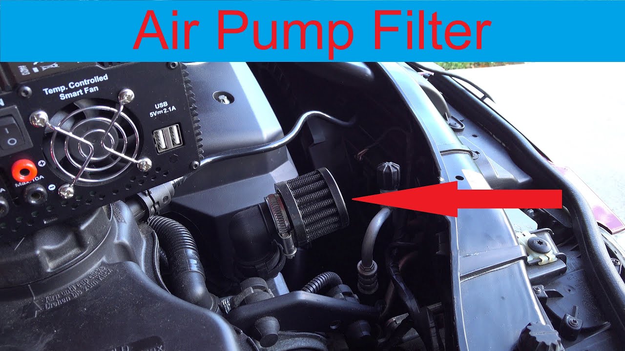 Upgraded secondary air pump filter sound BMW E90 328i N51 YouTube