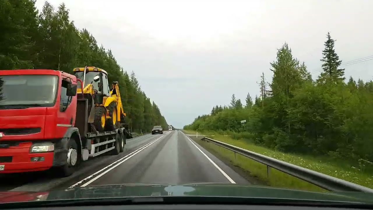 Driving in Finland. Rovaniemi - Kemijärvi - Paloperä  June 2024