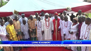 Alagbabunafa III, Pere Of Olodiama Preaches Peace And Unity During Royal Visit To Gelegele