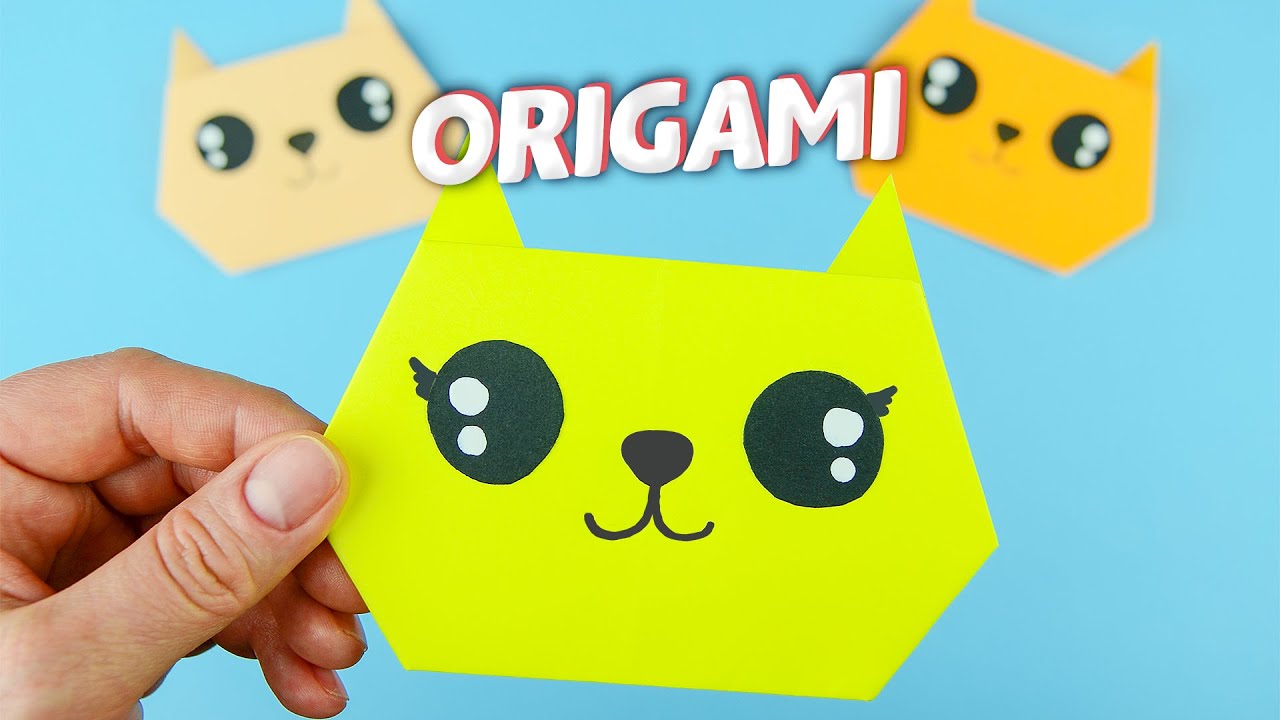 Origami gatto facile Lavoretti di carta DIY Origami cat tutorial