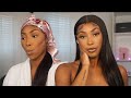 Full Glam Makeup for WOC + Hair ft Julia Hair