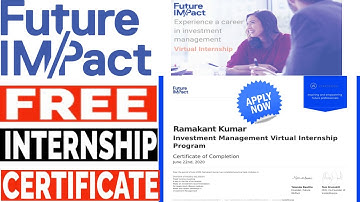 Free Internship Certification || Future Impact || Free Internship 2020