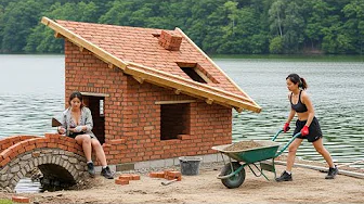Genius Girl Transforms the Garden with Cement Tile Mold – Complete Lake House Building Story