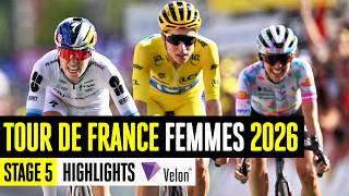 Superb battle decided by virtuoso display 🔥 Tour de France Femmes 2026 Stage 5 Highlights