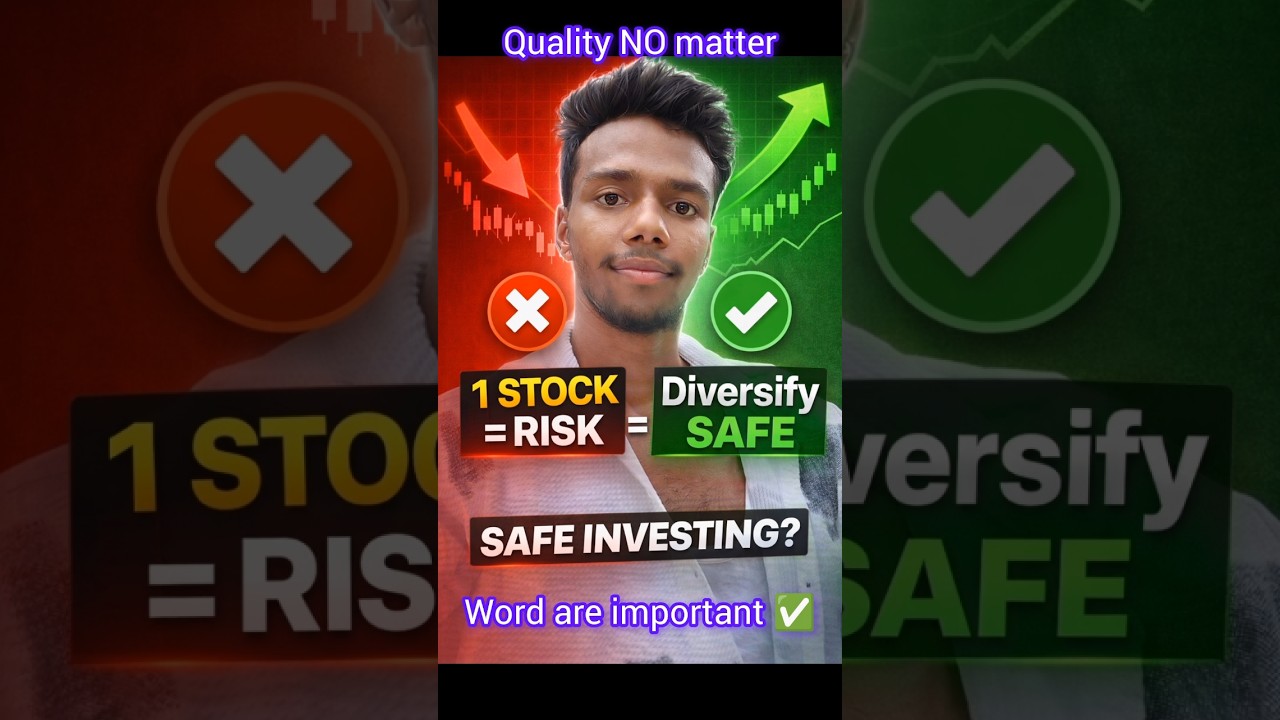 Ek hi stock me invest = Bada Risk ⚠️ | Diversification Samjho”.  Ek Stock me Sab Paisa? 😱