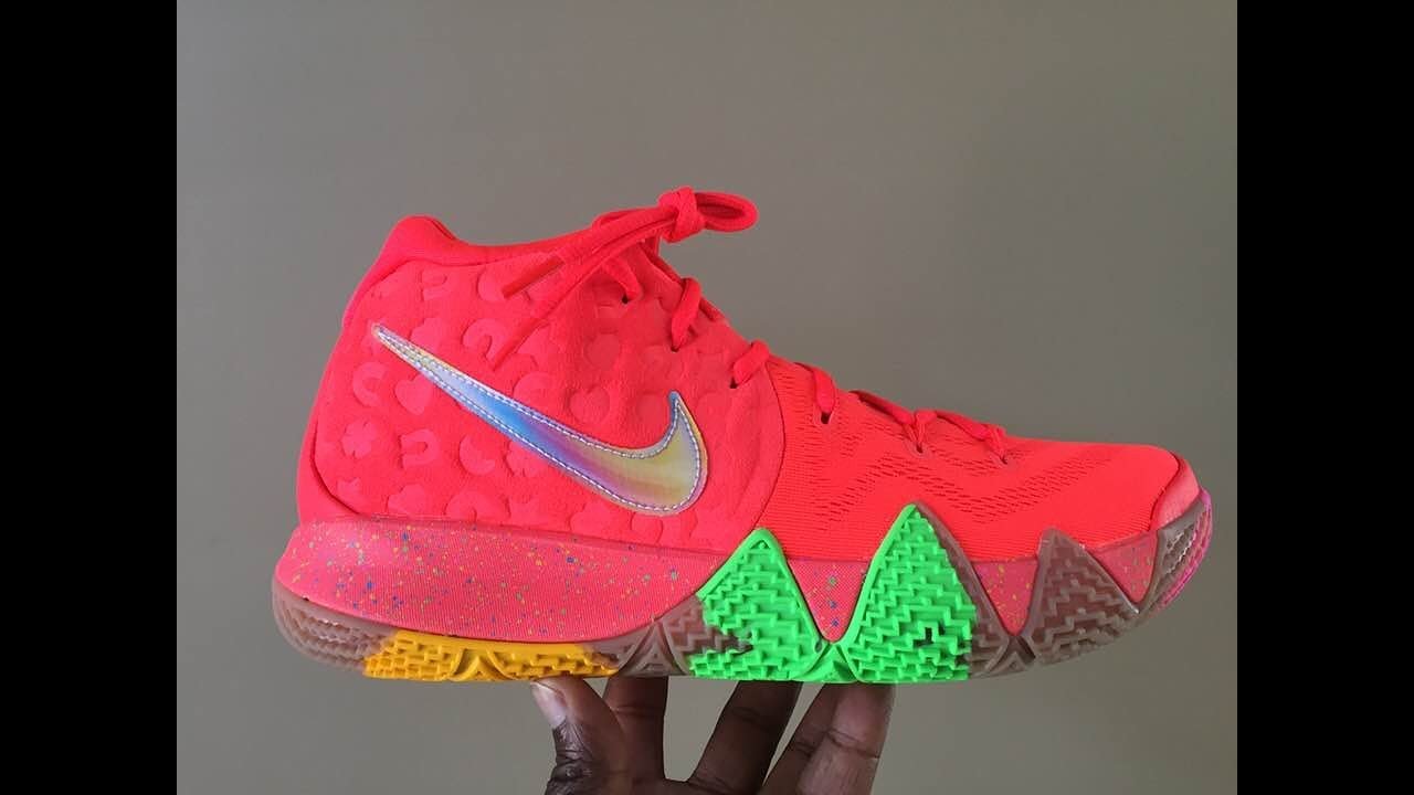 Quick Look At The Nike Kyrie 4 Lucky Charms | Buy It Now - YouTube