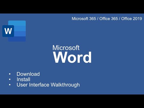 Microsoft Word 2019 Tutorial - Part 1 - Download, Install, UI | Office 365 | Microsoft 365