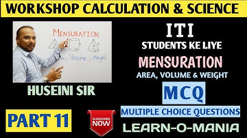 Workshop calculation and science by huseini sir Mensuration MCQs part 11