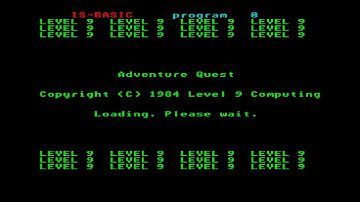 ADVENTURE QUEST LEVEL 9 COMPUTING TEXT 1984 ENTERPRISE 64 128 INTELLIGENT SOFTWARE SIXTY FOUR ONE
