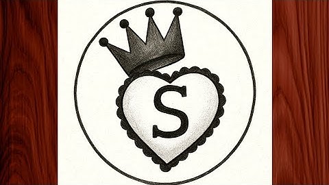 "Crown Heart Drawing with Letter S | Easy Pencil Sketch for Beginners"