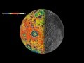 Gravity Field of the Moon overlaid with terrain map
