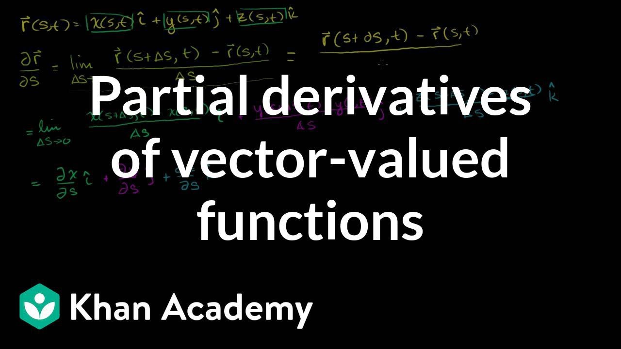 vector หนังสือ  2022 New  Partial derivatives of vector-valued functions | Multivariable Calculus | Khan Academy