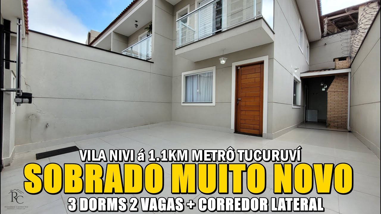 SOBRADO LINDO DE ESQUINA COM 3 DORMITÓRIOS NA VILA NIVI ZONA NORTE DE SÃO PAULO