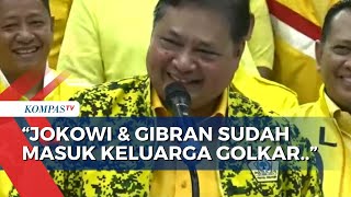 Airlangga Sebut Jokowi dan Gibran Sudah Masuk Keluarga Golkar