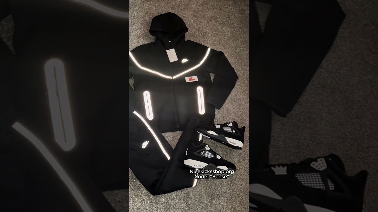 Reflective tech with Jordan 4 white thunders  