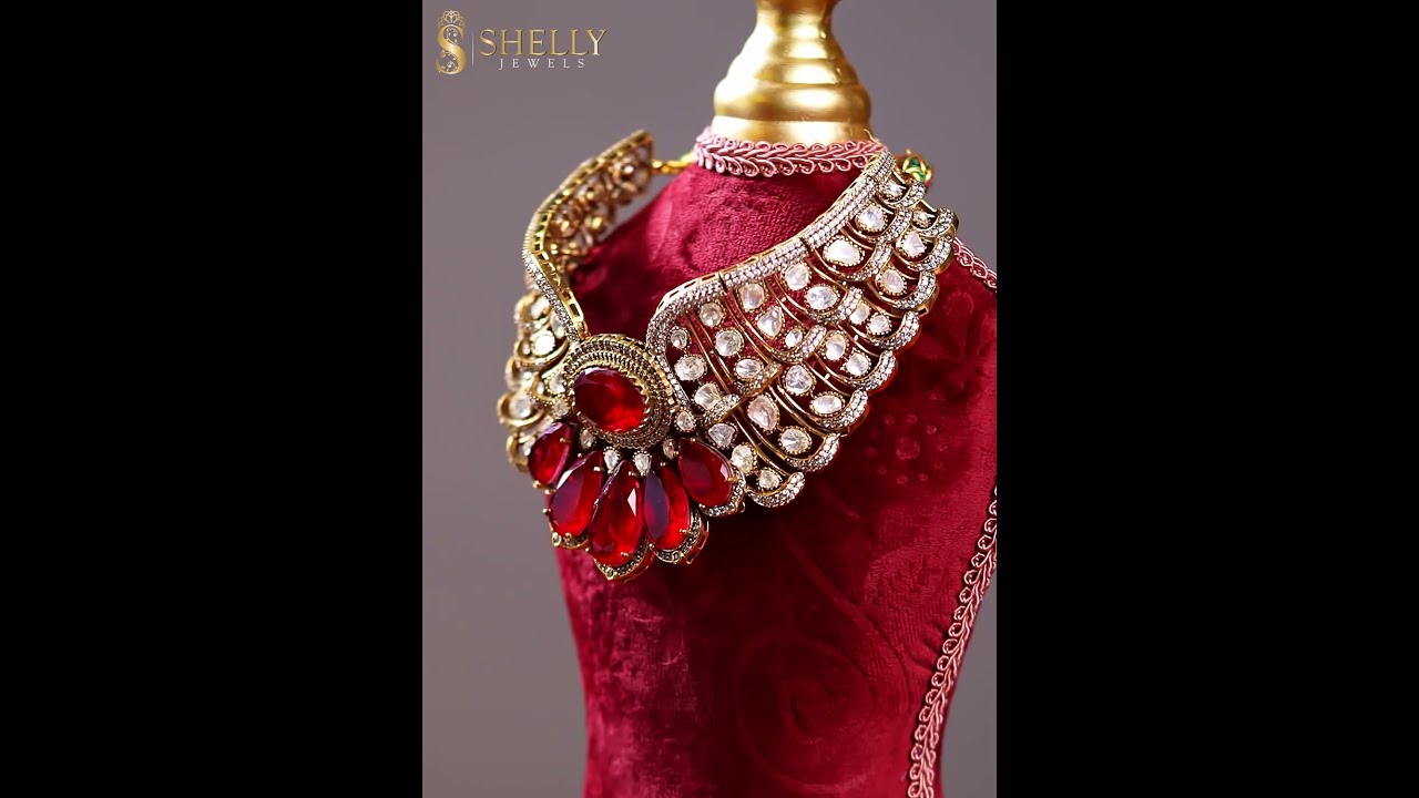Experience the Grandeur: Shelly Jewels Crimson Empress Choker