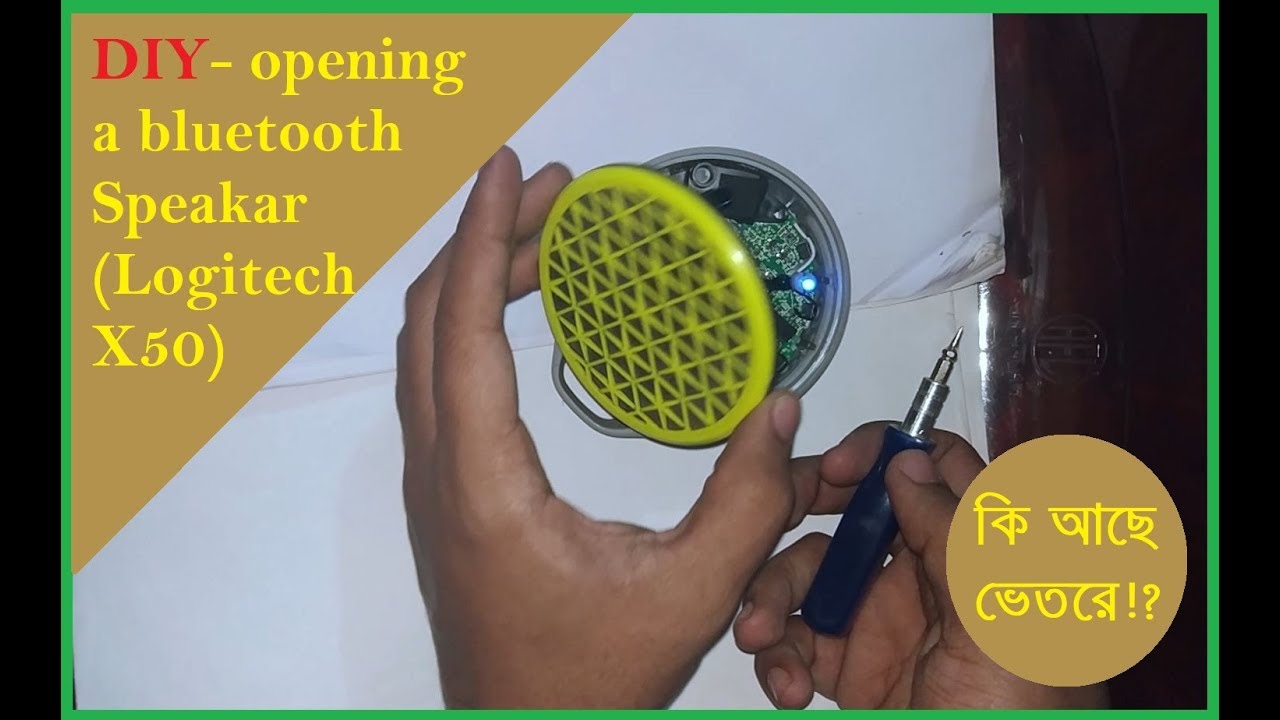 DIY- Opening a Bluetooth Speakar (Logitech X50) - YouTube