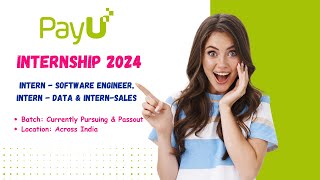 PayU Internship 2024 | Intern Software Engineer, Intern Data and Intern Sales