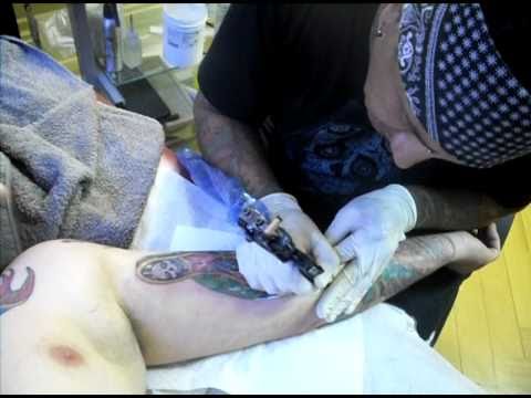 santa muerte tattoo - YouTube