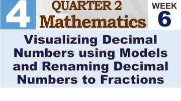 Q2 MATH 4 WEEK 6| VISUALIZING DECIMAL NUMBERS USING MODELS AND RENAMING DECIMAL NUMBERS TO FRACTIONS