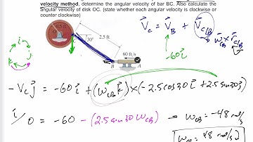 Dynamics - Test 3 review problem 2 (relative velocity method)