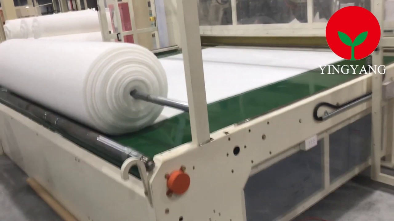 High speed Thermal bonded wadding line made by YINGYANG - YouTube