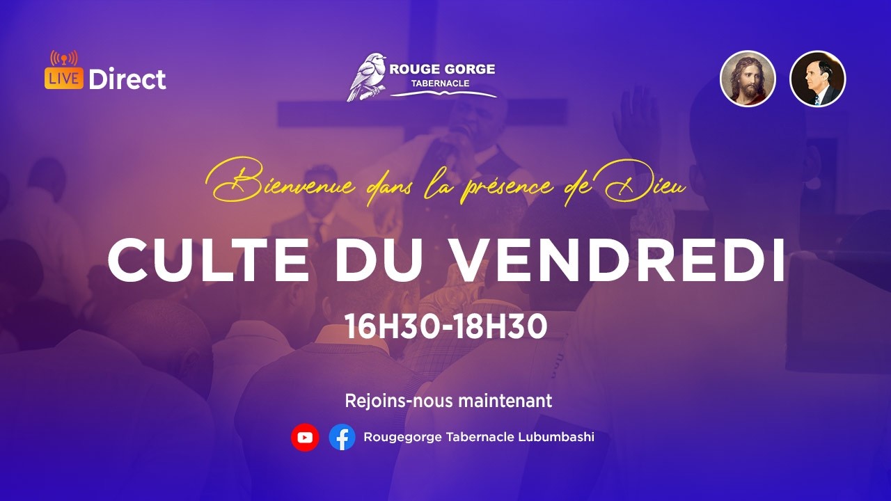 Culte à Rouge Gorge Tabernacle Lubumbashi
