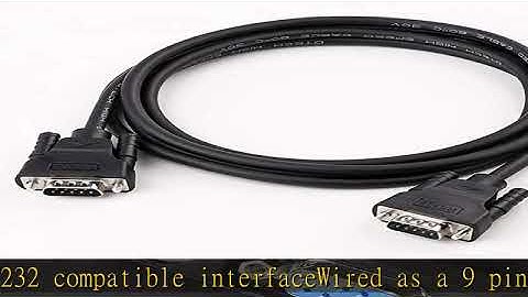 DTech DB9 RS232 Serial Cable Male to Male Null Modem Cord Full Handshaking 7 Wire Crossover for Dat