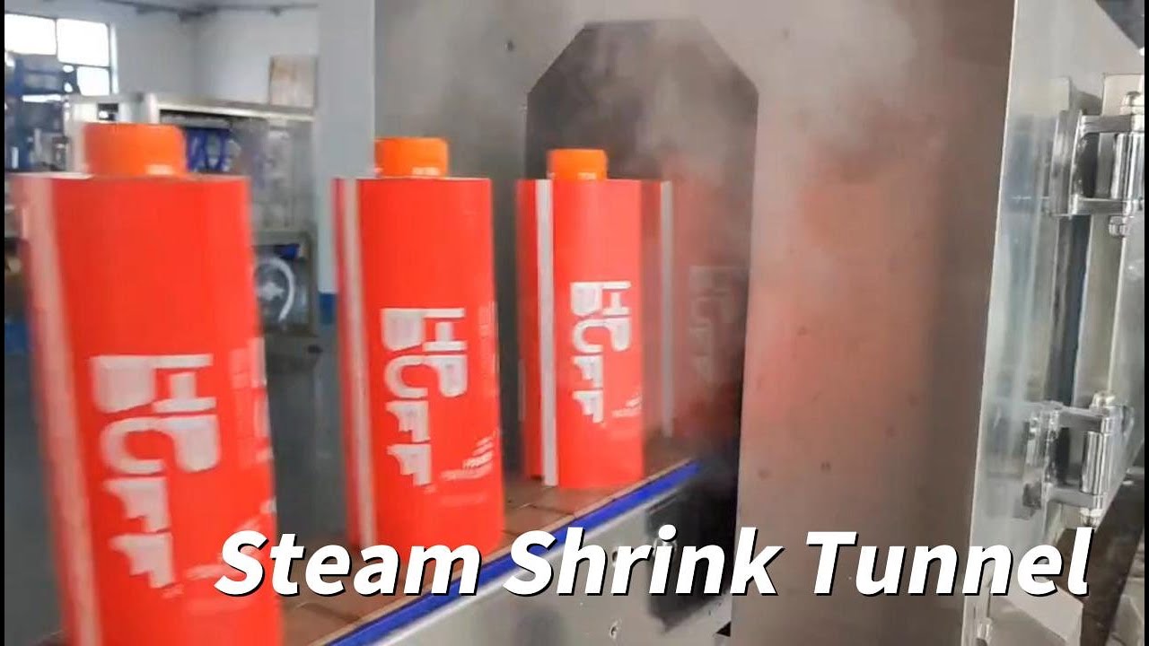 Steam Shrink Tunnel for Full Body Sleeve Wrapped Bottles/ High Speed ...